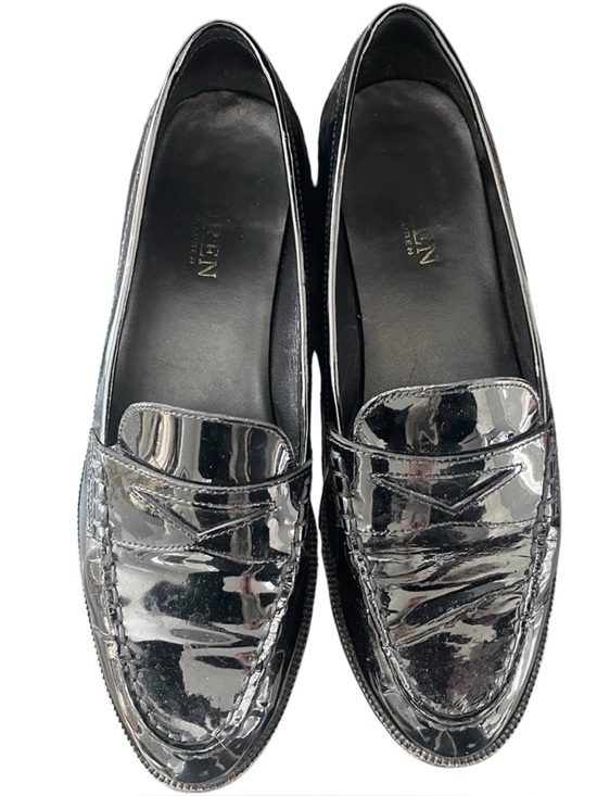 Lauren Ralph Lauren Shoes - Lauren by Ralph Lauren Black Patent Leather Dalena Penny Loafers, 9
